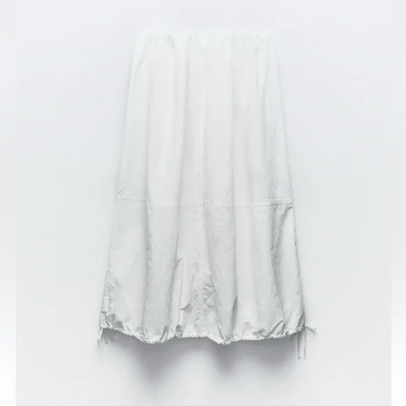 ZARA NYLON BALLOON MIDI SKIRT M - Picture 8 of 8